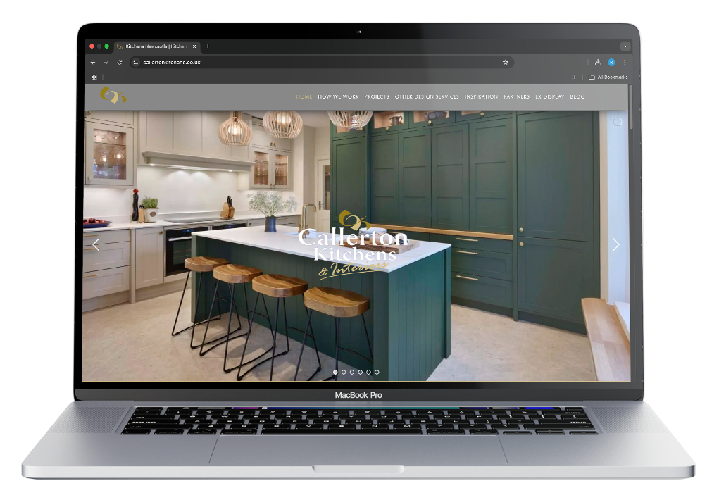 Mockup of Callerton Kitchens Website