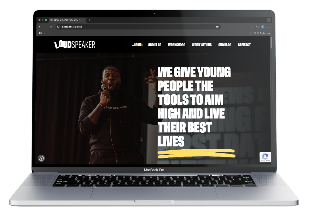 Mockup of Loudspeaker Website