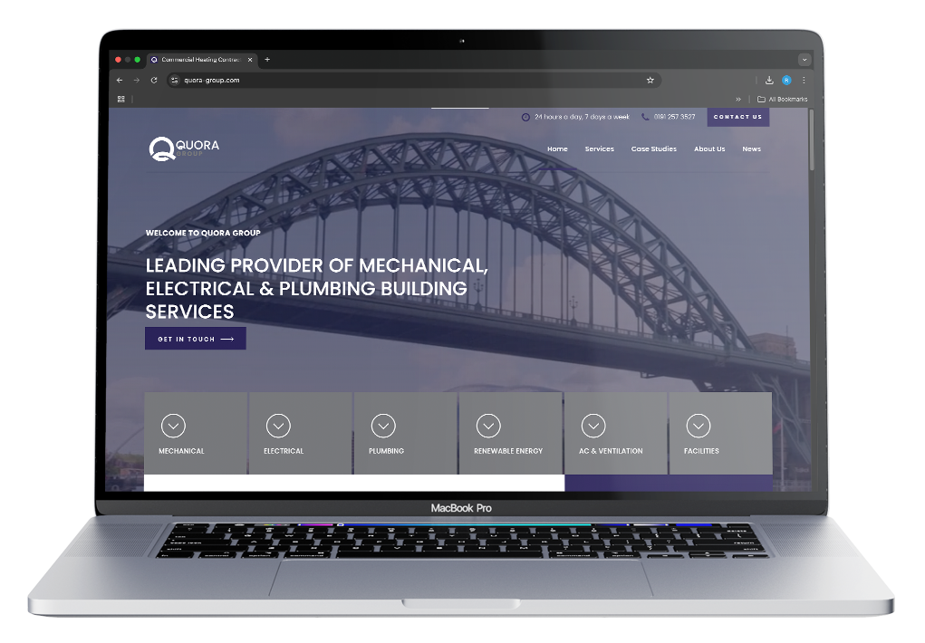 Mockup of Quora Group Website