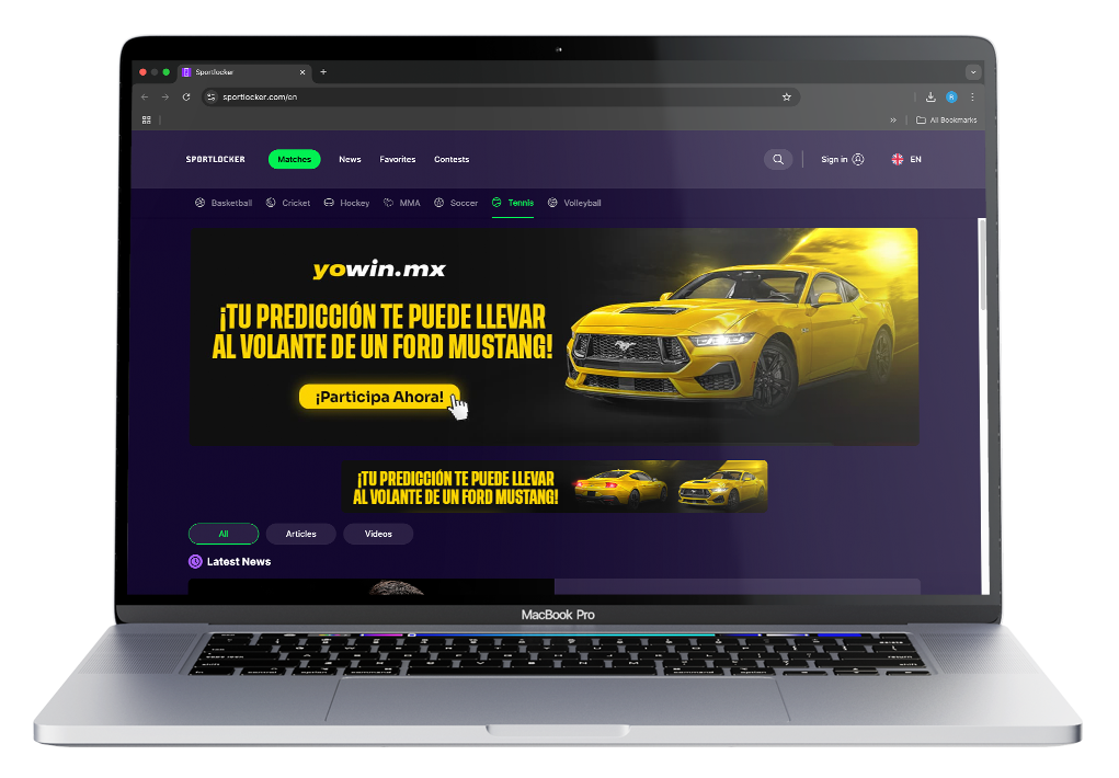 Mockup of Sportlocker Website