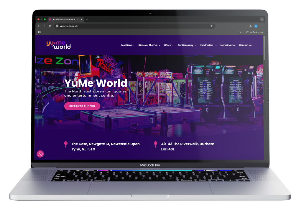 Mockup of YuMe Website